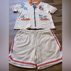 Tombolo ‘Crouching Tiger Hidden Beverage’ Terry Cloth Cabana Short Set.